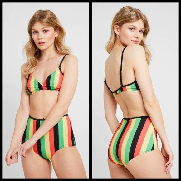 💕SOLID & STRIPED💕 Brigitte Bikini Jamaica Stripe - Picture 2 of 16
